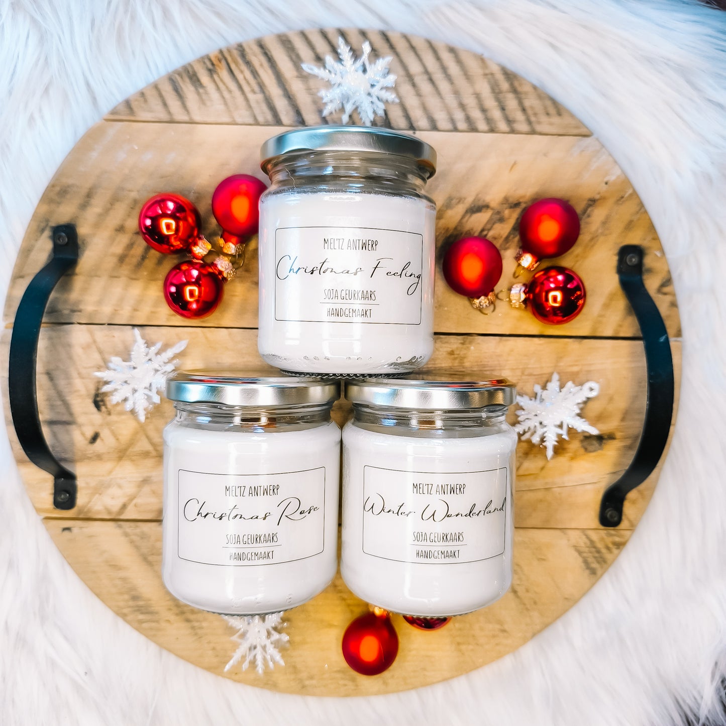 Bundel geurkaarsen met kerstgeuren